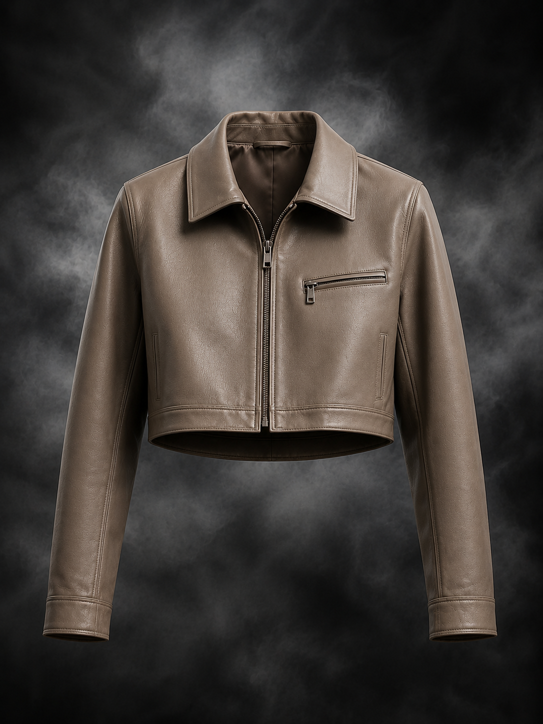 Cropped Fashion Leather Jacket