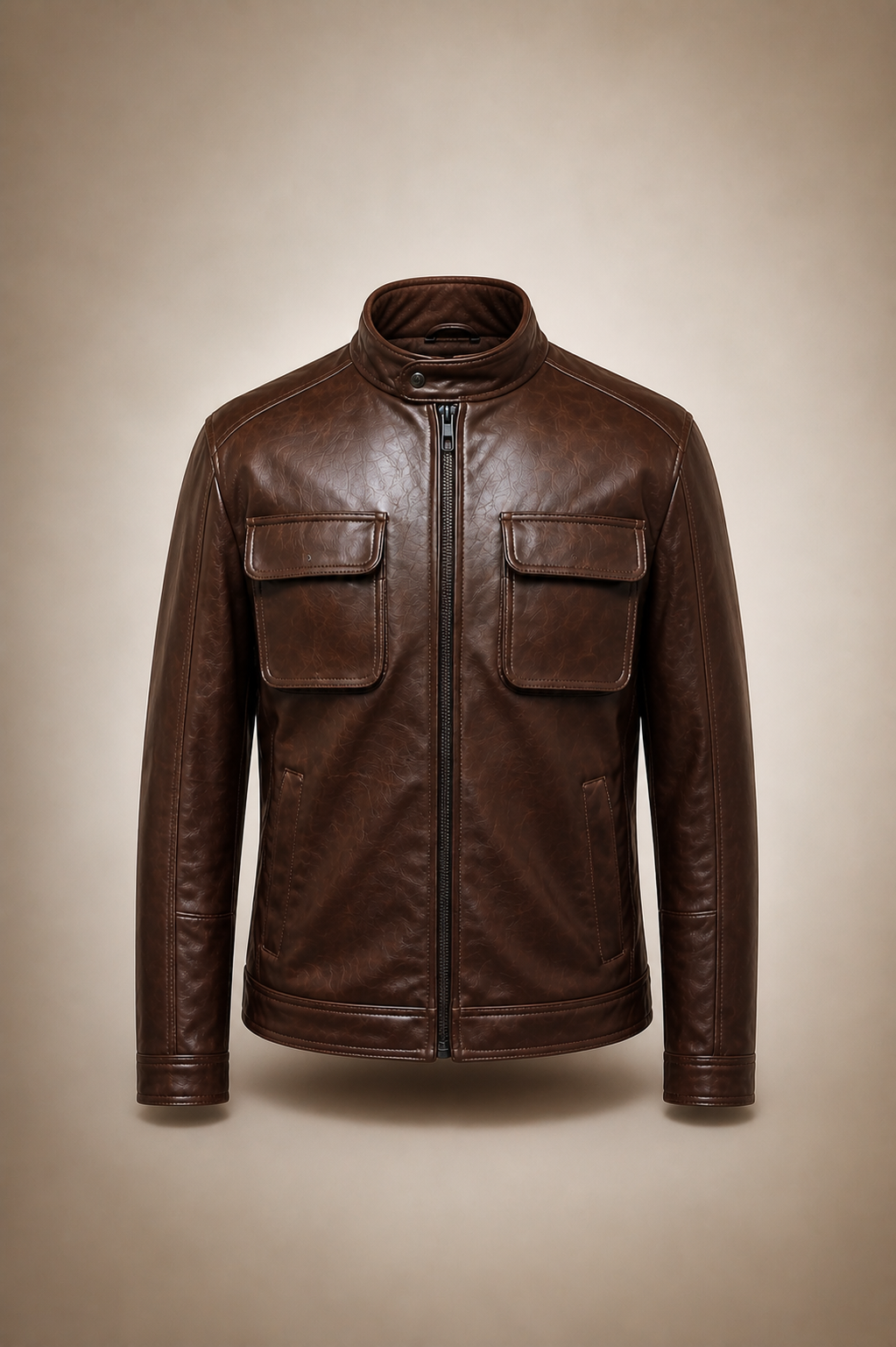 Minimal Leather Bomber